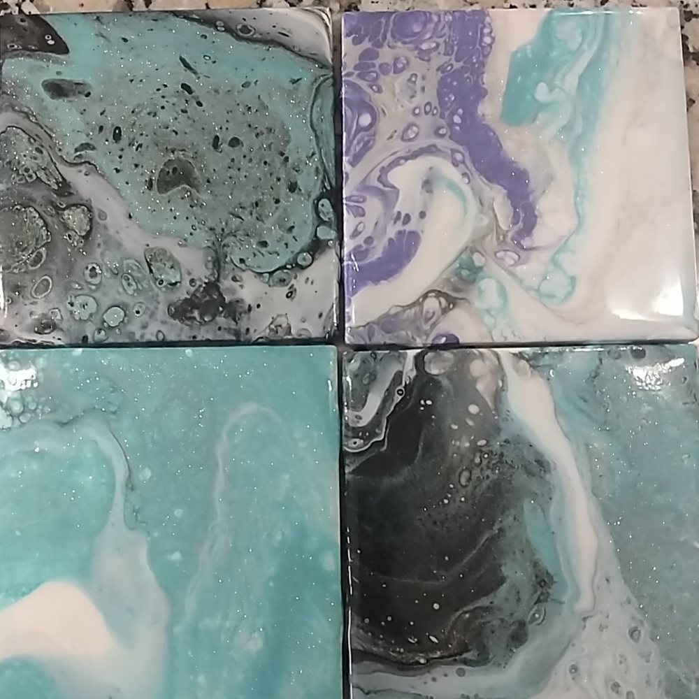 Mixed media coasters